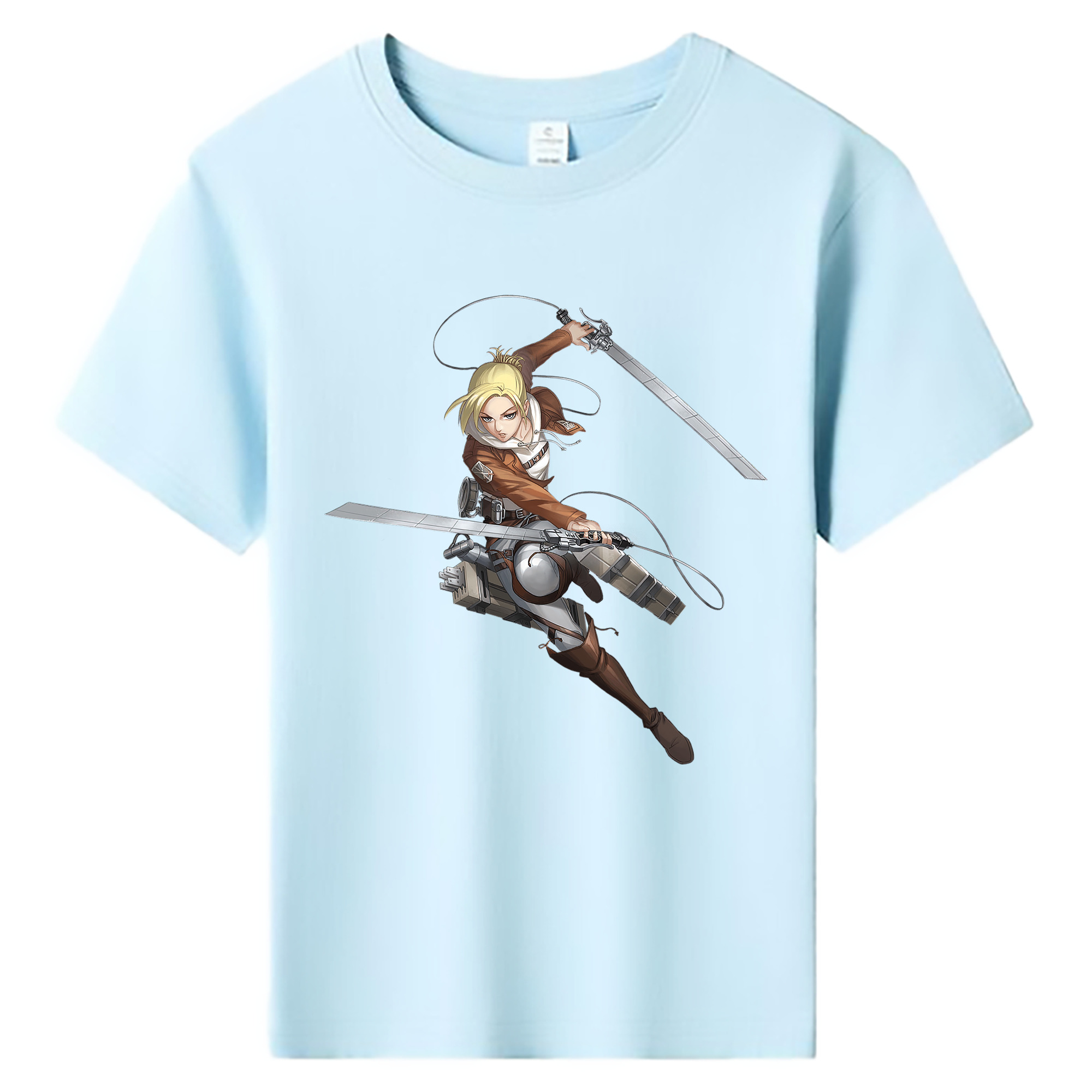 （画像用） 進撃の巨人 アニ・レオンハート Attack on Titan Annie Leonhart 綿100％キッズTシャツ（フロントプリント）